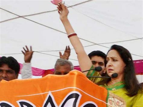 Mp Hema Malini Delivers ‘sholay Dialogue At Rally Asks People To