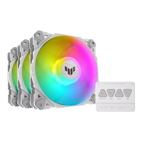 Case Fan พัดลมเคส Asus Tuf Gaming Tf120 Argb White Triple Fan Kit