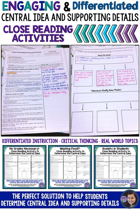 Determining The Central Idea And Supporting Details In A Nonfiction