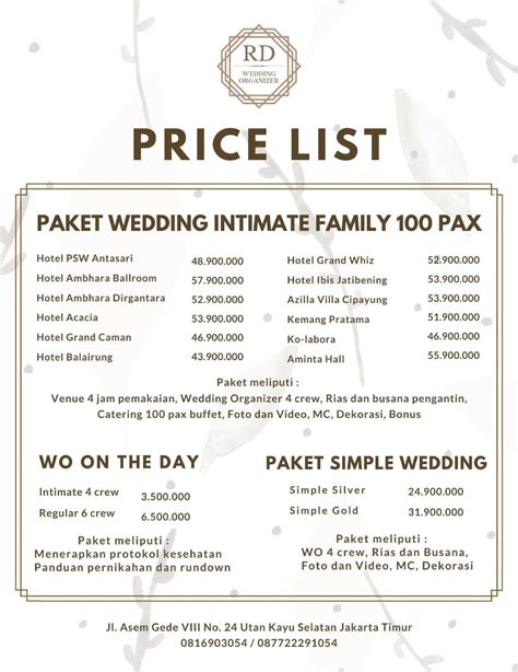 Price List