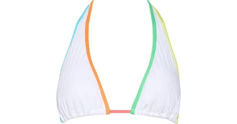 Sanctuary Halter Triangle Bikini Top In Blue Lyst