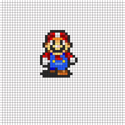 Mario Fuse Bead Pattern Perler Bead Pattern Bead Sprites Characters Fuse Bead Patterns