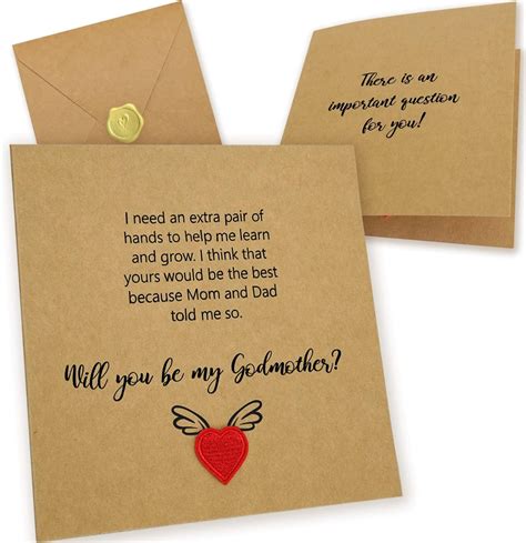 Hamuiers Will You Be My Godmother Proposal Card Godmother