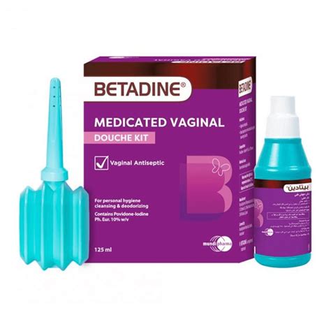 Betadine Medicated Vaginal Douche Kit 120ml Nice One KSA