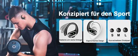 Poounur Bluetooth Kopfh Rer Sport Kopfh Rer Kabellos Bluetooth