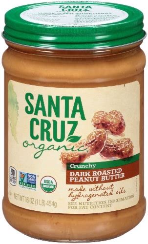 Santa Cruz Organic Crunchy Dark Roasted Peanut Butter 16 Oz Frys