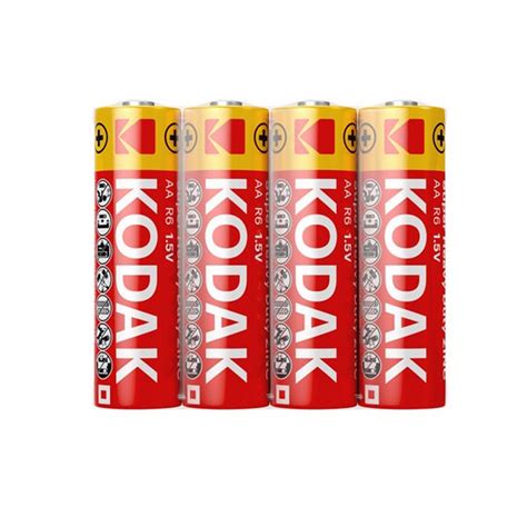 KODAK Extra Heavy Duty 4 pcs shrink Zinc AA R6 ელემენტი Extra ge