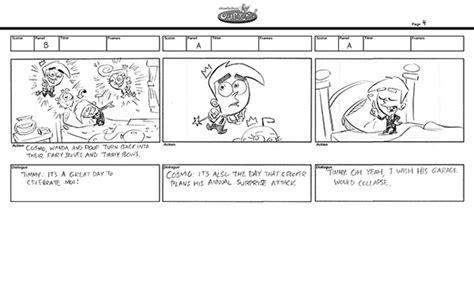 Fairly Odd Parents Storyboard Samples on SCAD Portfolios