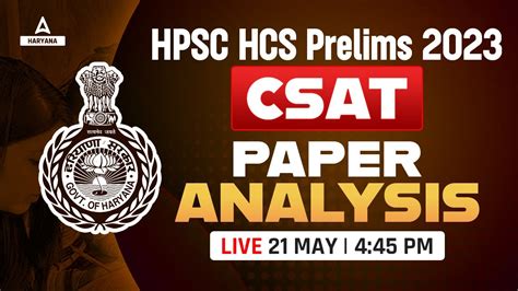 HPSC HCS Prelims 2023 CSAT Paper Analysis Haryana Adda247 YouTube