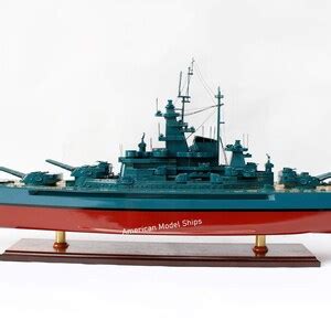 USS South Dakota BB-57 Battleship Model 40 Handcrafted Wooden Scale 1: ...