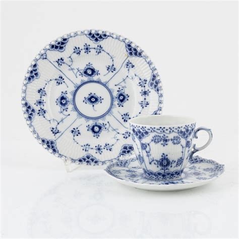 Royal Copenhagen Kaffeservis Delar Porslin Musselmalet Halv