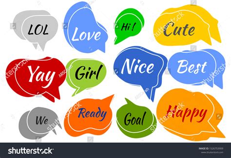 Hand Drawn Set Colorful Speech Bubbles Vector De Stock Libre De