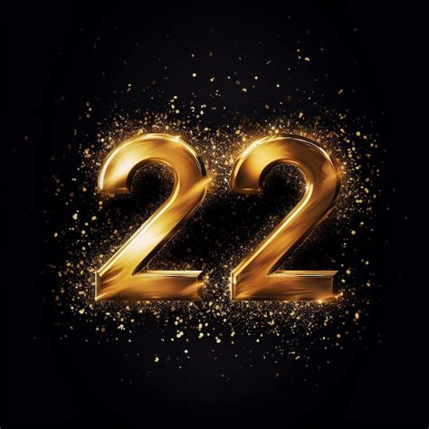 premium ai image   twentytwo fire lava number isolated  black