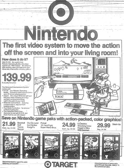 Target Nintendo Ad 1986 Retrogaming Ads Nintendo Light Nintendo Fan