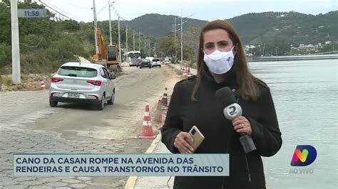 Cano Da Casan Rompe Na Avenida Das Rendeiras E Causa Transtornos No