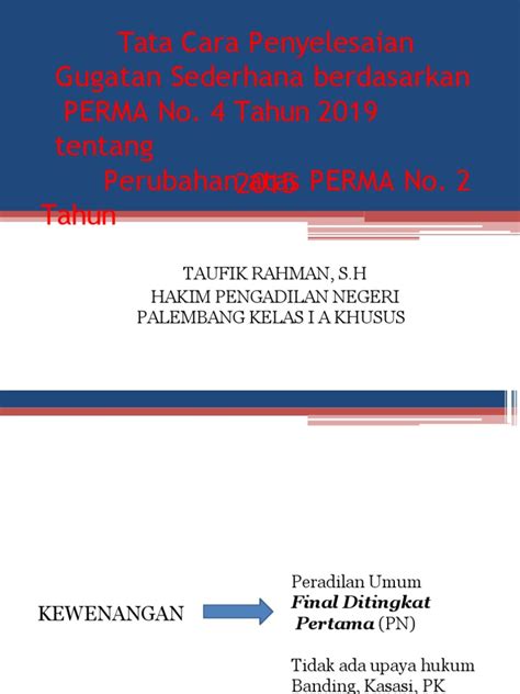 Tata Cara Penyelesaian Gugatan Sederhana Pdf