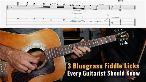 3 Fiddle Bluegrass Licks Every Guitarist Should Know Youtube