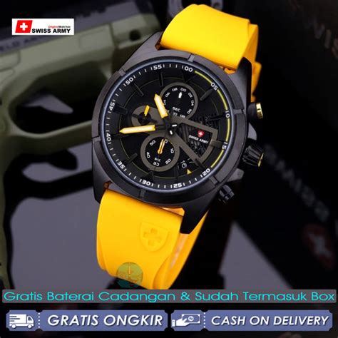 Swiss Army Chrono Jam Tangan Pria Swiss Army Tali Karet Lazada