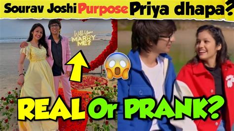 REAL OR PRANK Sourav Joshi Priya Dhapa Marriage Sourav Joshi Priya