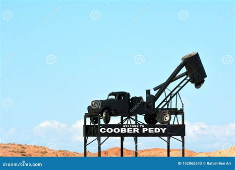 Coober Pedy Aerial View At Sunset Editorial Image