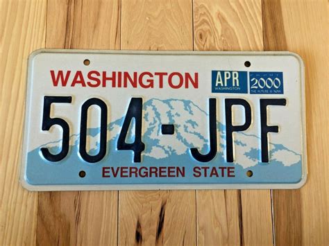 Year 2000 Washington State License Plate With Tab The Future Is Now