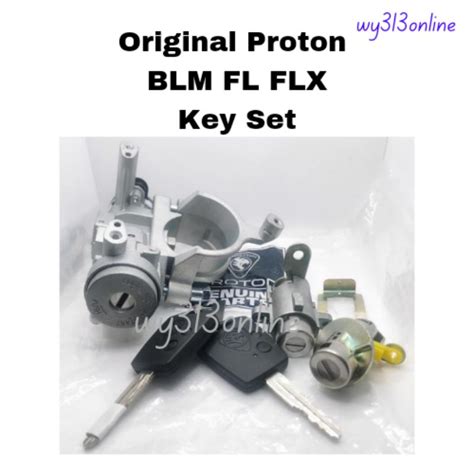 Original New Proton Saga BLM FL FLX Key Set Kunci Kereta Pintu