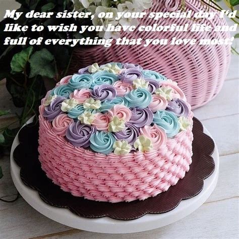 Happy Birthday Cake Wishes Images For Sister