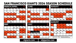 San Francisco Giants Release Regular Season Schedule