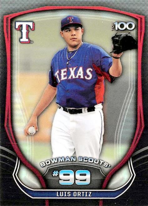 Luis Ortiz Baseball Card Rookie 2015 Topps Bowman Chrome BTP99 Scouts