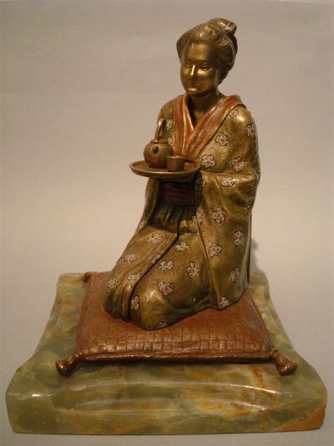 Japanese Geisha Bronze Metamorphic Erotic Figure Made In Austria By F