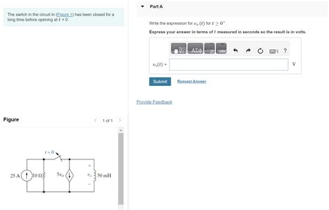 Solved The Switch In The Circuit In Figure Has Been Chegg