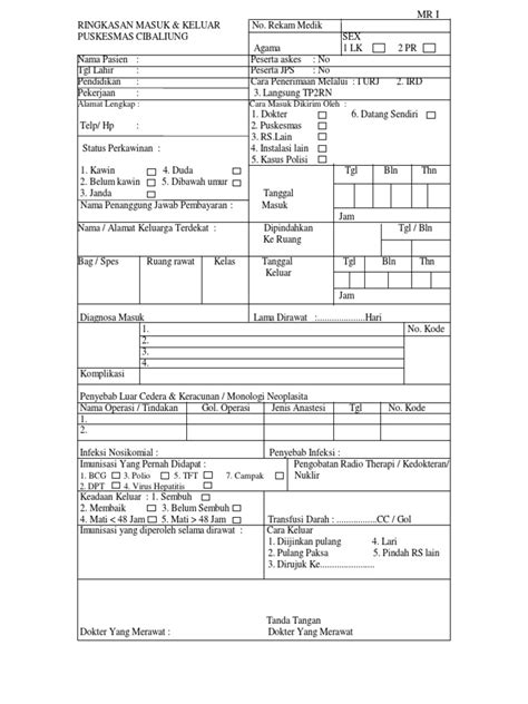 Formulir Rekam Medis Homecare24