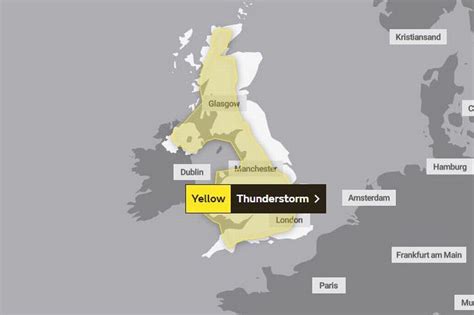 Met Office Map Shows Huge Wall Of Rain To Sweep