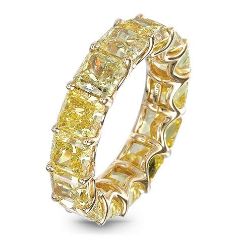 Yellow Diamond Eternity Band | Eternity band diamond, Yellow gold ...