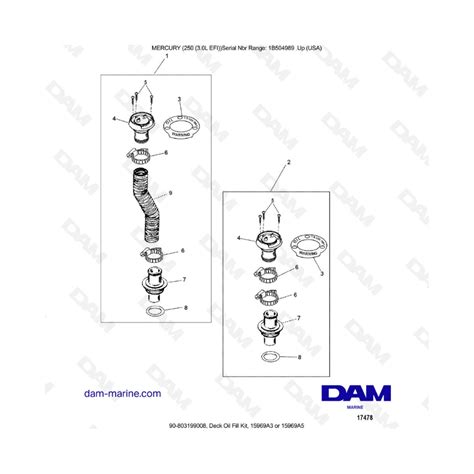 Mercury Efi L Deck Oil Fill Kit A Or A Dam Marine