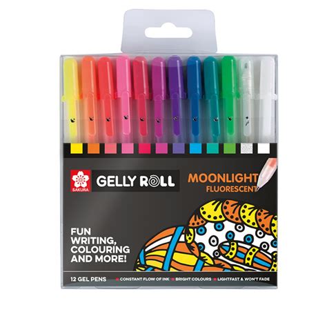 Sakura Gelly Roll Moonlight Fluorescent Gel Pens 12pk Tudos