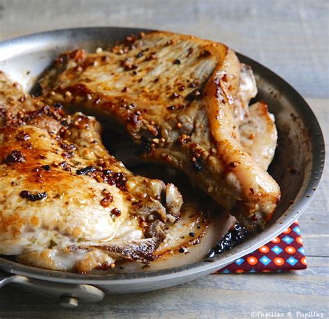 Côtes de porc à l ail et aux graines de moutarde