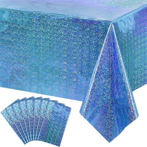 Amazon Zachely Pack Iridescent Plastic Tablecloths Shiny