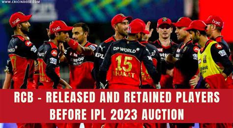 Ipl 2023 Royal Challengers Bangalore Rcb Launched And Retained Hot