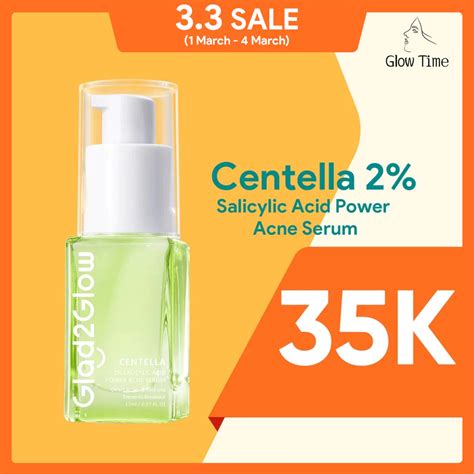 Jual Ori Bpom Glad Glow Centella Salicylic Acid Power Acne Serum