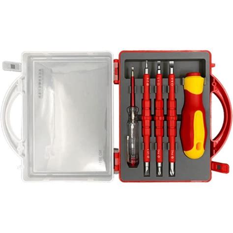 5 En 1 Tournevis Isolé À Double Usage Stylo Électrique Kit D Outils De