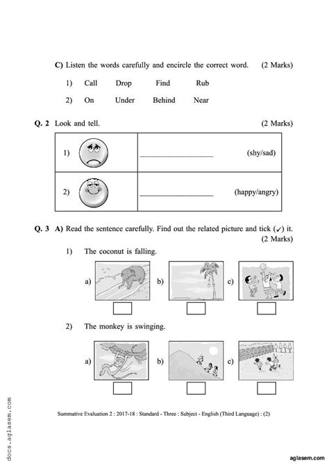 Class English Sample Paper Maharashtra Board Pdf Maha Std