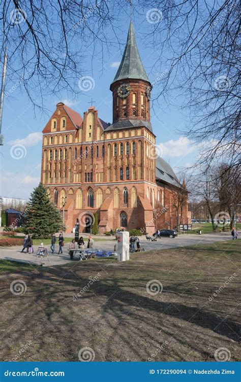 Cathedral in Kaliningrad, Cathedral of Our Lady and St. Adalbert, Brick Gothic Editorial Stock ...