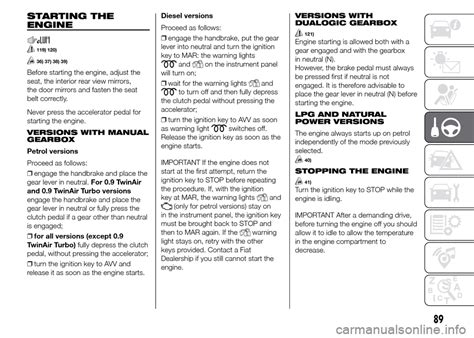 Warning Fiat Panda 2015 319 3g Repair Manual 196 Pages