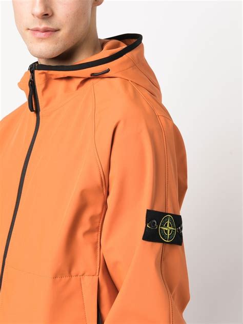 Stone Island Zip Up Hooded Jacket Farfetch