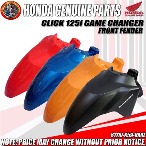 CLICK 125i V2 GAME CHANGER FRONT FENDER HPI Genuine 61110 K59 HA0Z