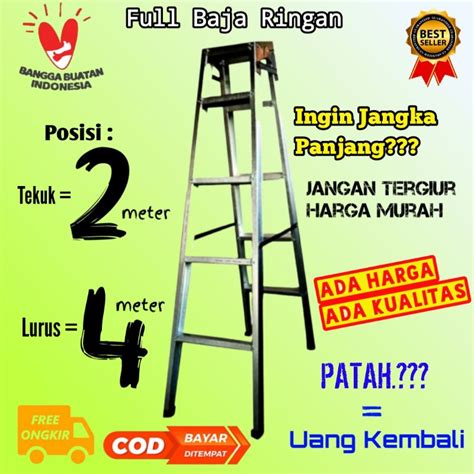 Jual Tangga Lipat Baja Ringan M M Jumbo Carbon Steel Anti Karat