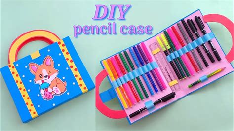 How To Make A Paper Pencil Box Paper Pencil Box With Cardboard Easy