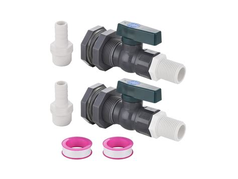 Pvc Rain Barrel Spigot Kit 34 Rain Barrel Kit With Bulkhead Fitting