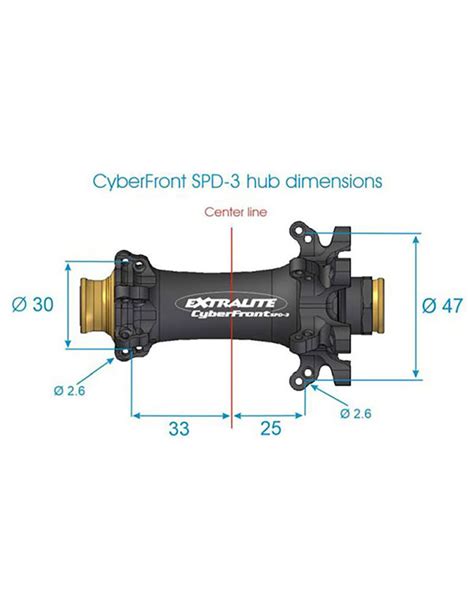 Extralite CyberFront SPD 3 Road Disc Hub Fair Wheel Bikes